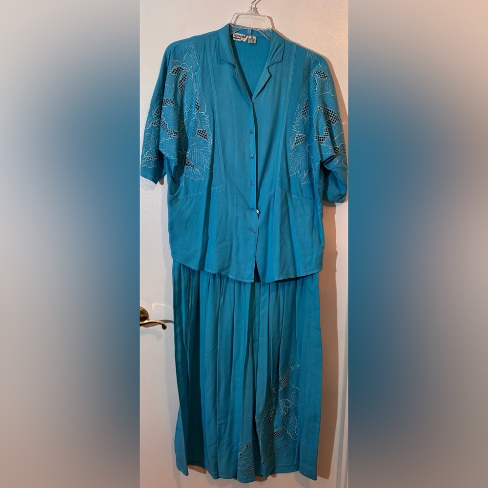 Sassy doll vintage blue skirt set
